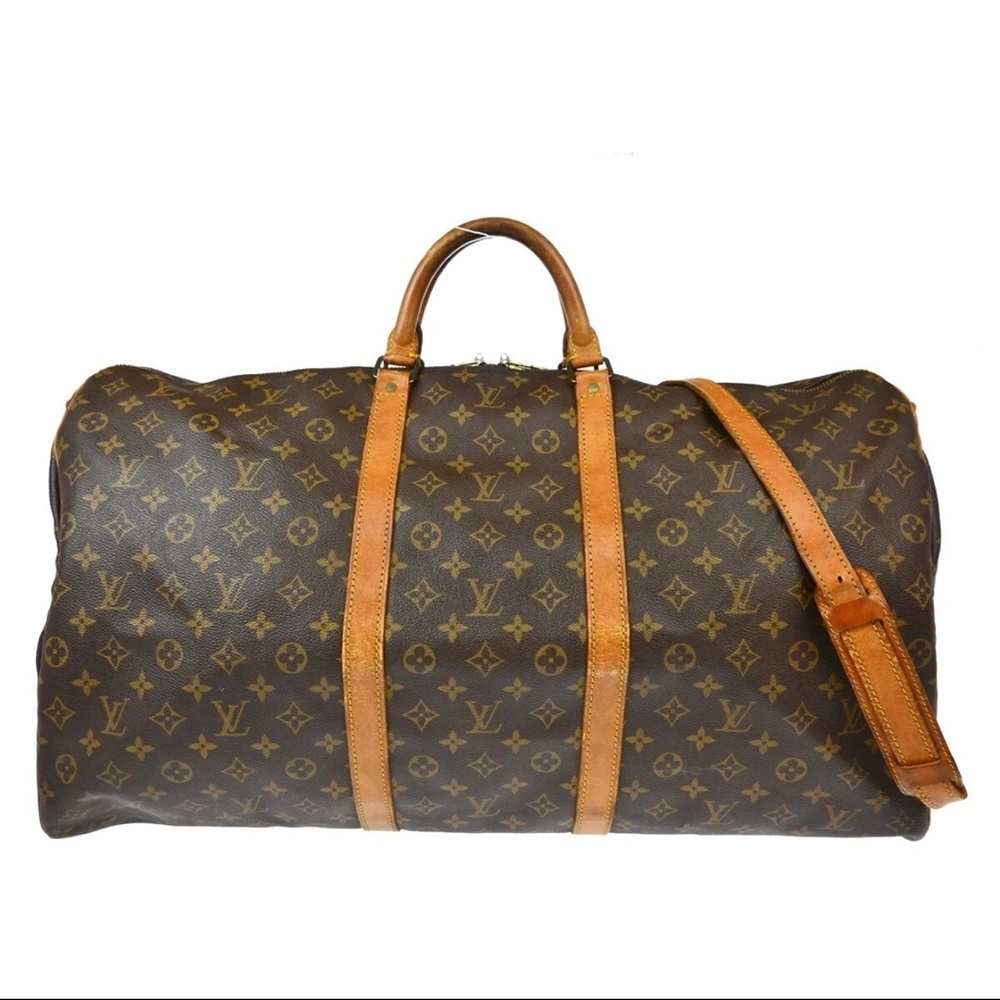 Louis Vuitton Keepall Bandoulière 60 Monogram Canvas Duffle Bag - vintage